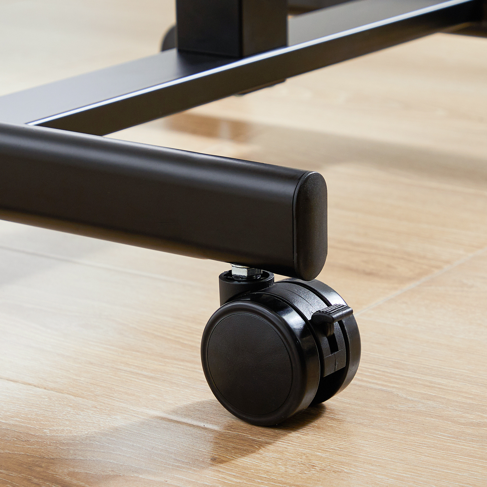 mcq white black rust small standing desk mobile portable rolling laptop desk on wheels adjustable height table for home office 19 inch Product details 2