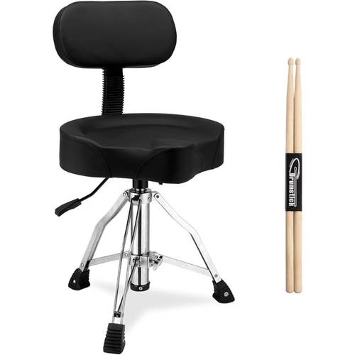 drum throne with backrest hydraulic drum stool adjustable height heavy duty hydraulic drum seat design black