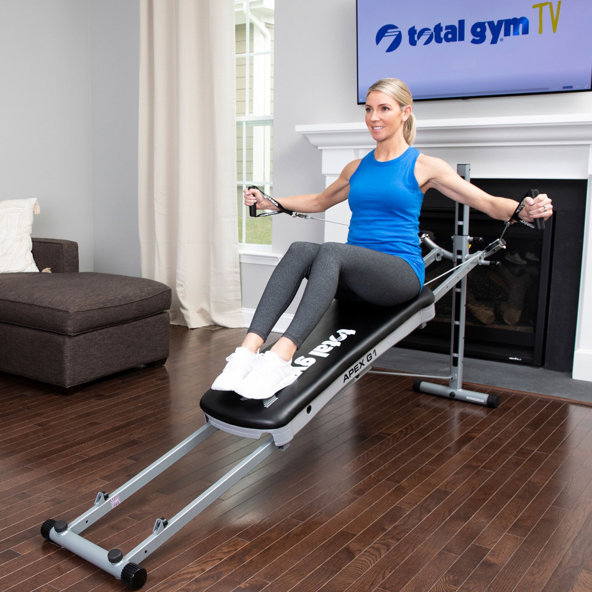 Total Gym APEX G3 Home Gym with Compact Design, Full Body Workout System for Home Fitness and Attachments