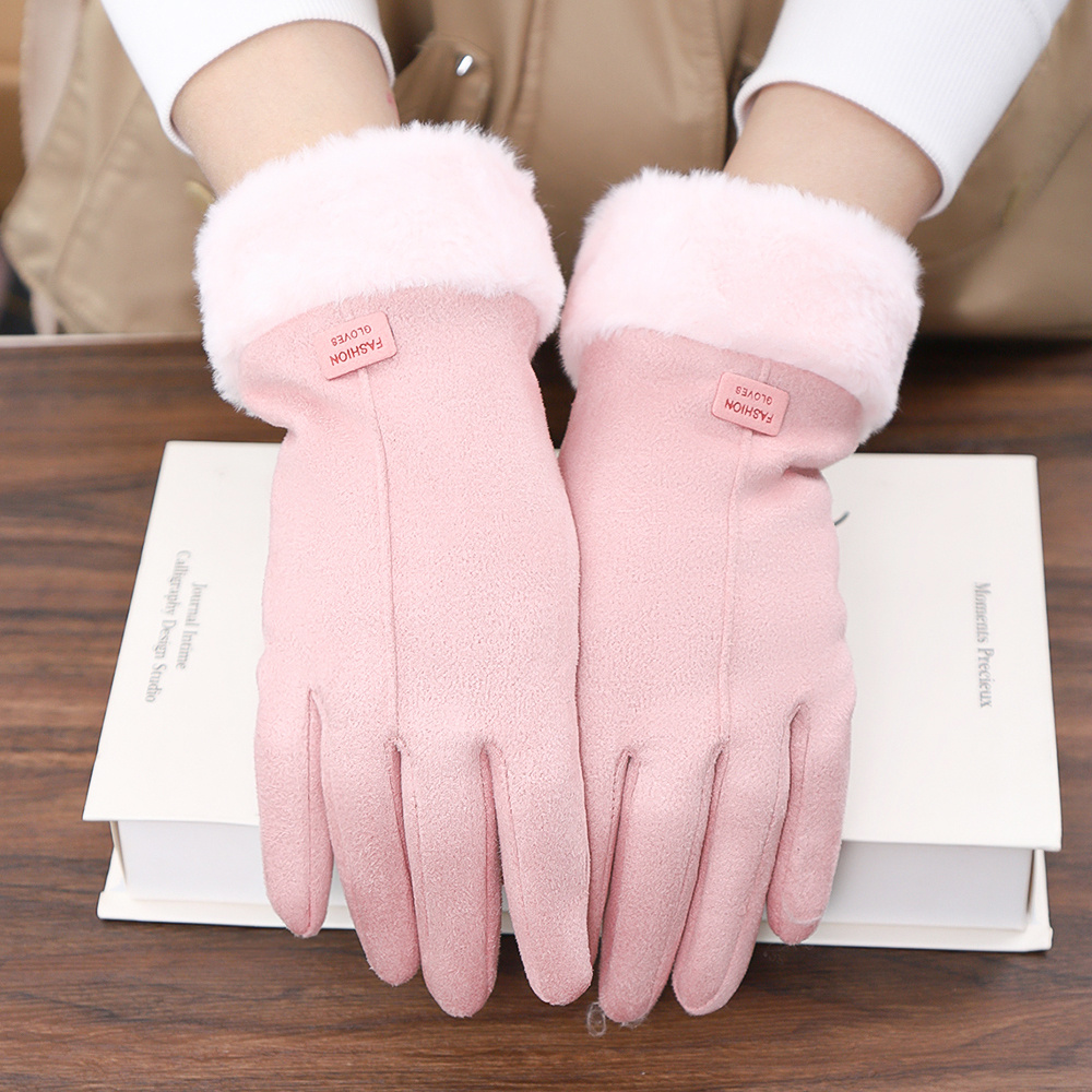 

Gloves With Plush Interior, Touch Screen Snow Thickened Cold Weather Sports Gloves, Christmas Gloves, Christmas Gifts