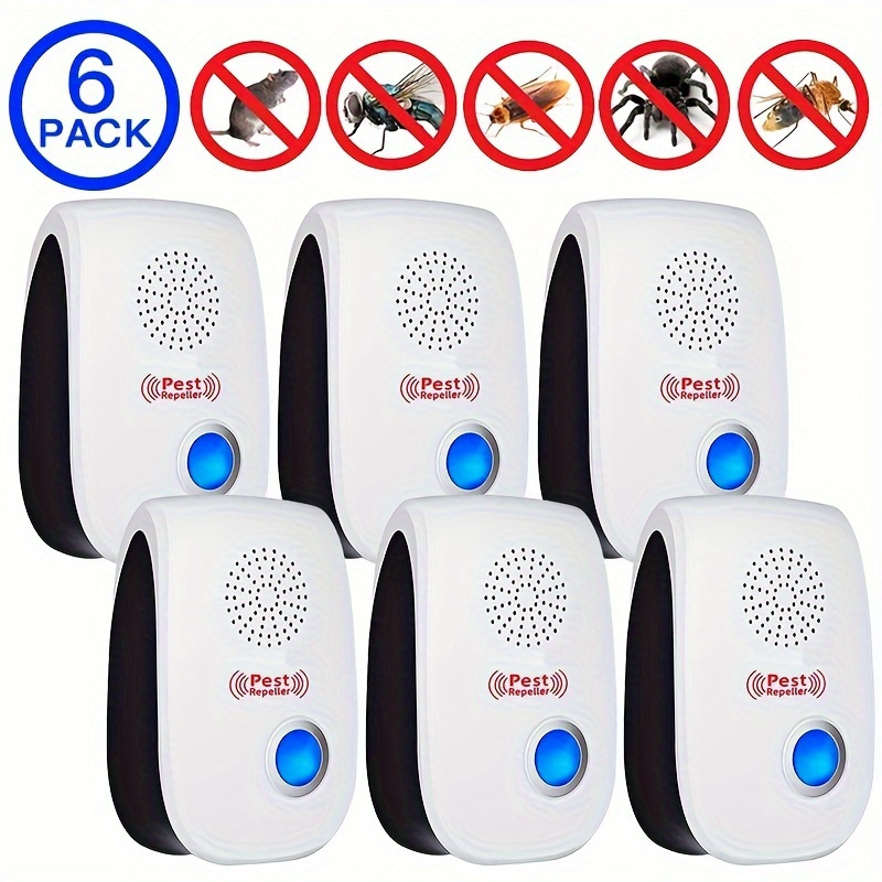 TEMU 6/8pcs-upgraded Ultrasonic Insect Repellent, Indoor Ultrasonic Insect Repellent, Electronic Plug Insect Repellent Control