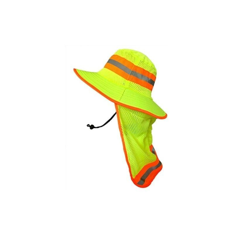 TEMU Men High Reflective Sun Hat With Neck Flap Wide Boonie Hat Bucket