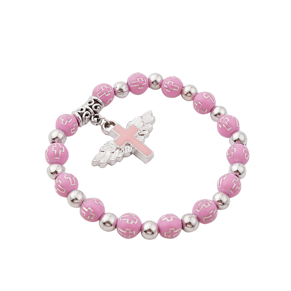 Bracelet Ange Gardien – Lot De 2 (noir + Rose) Avec Boîte Cadeau | Cadeau Communion, Anniversaire Ou Fête