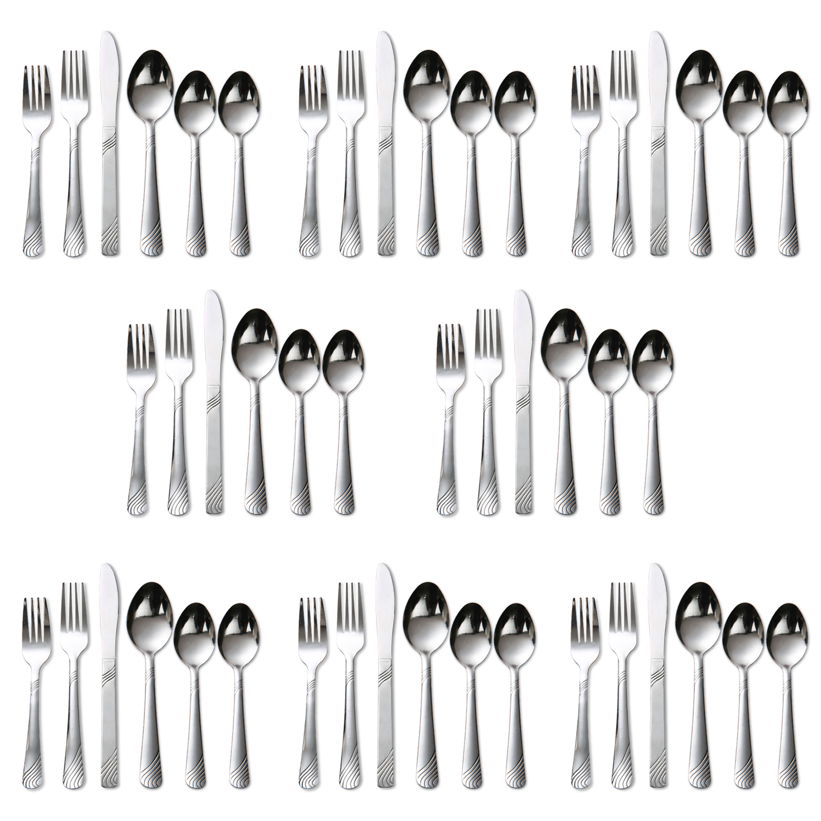 

48pcs Christmas Silverware Set, Stainless Steel Tableware Set, Cutlery Set , Modern, Flatware Set Weddings, Birthday Parties & Use - Ideal Gift For Housewarming &