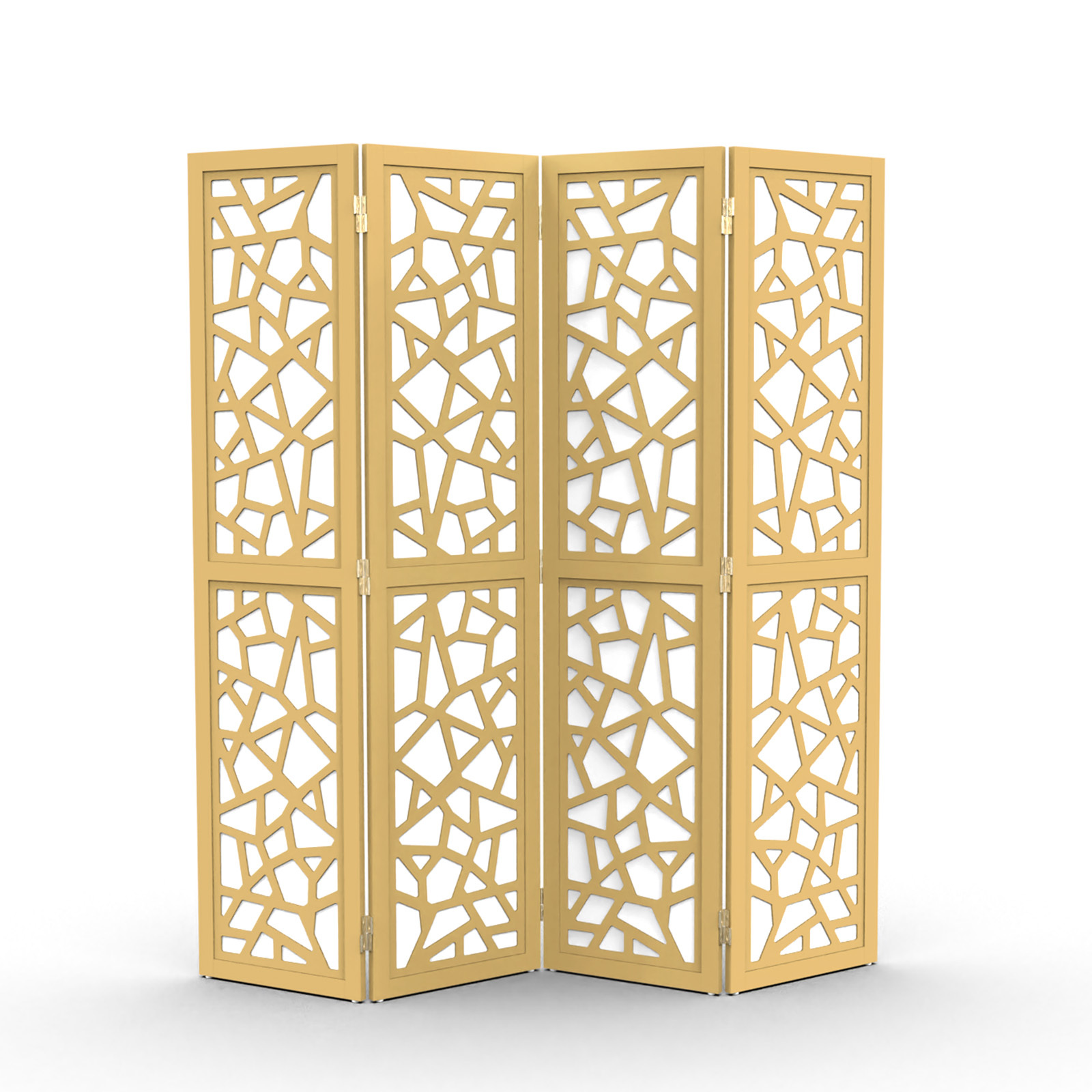 VINGLI 70'' H Room Divider, Non-woven Fabric Privacy Screen, Indoor Partition Wall Dividers, Freestanding Hinged Space Separator with Modern Unique Pattern