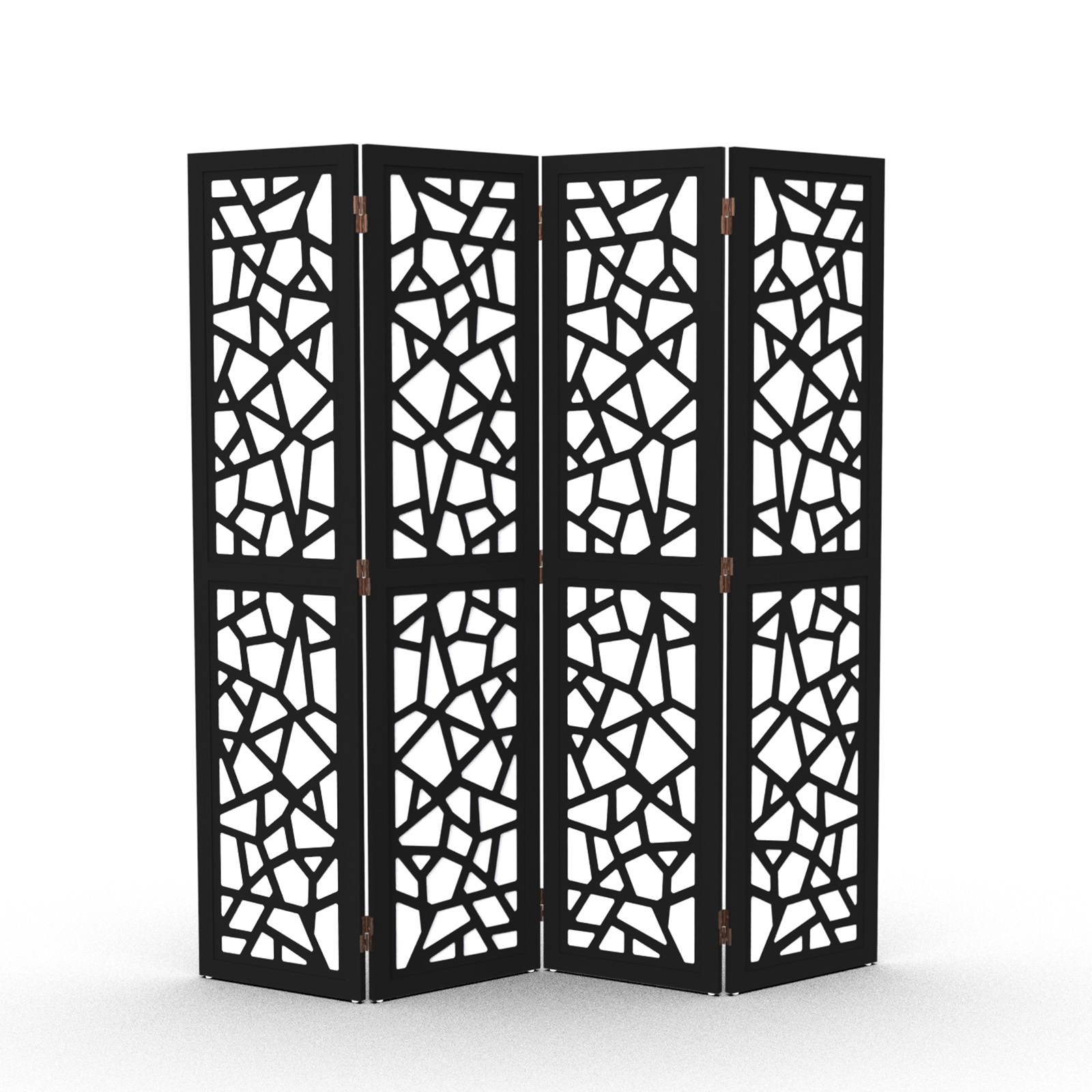 VINGLI 70'' H Room Divider, Non-woven Fabric Privacy Screen, Indoor Partition Wall Dividers, Freestanding Hinged Space Separator with Modern Unique Pattern