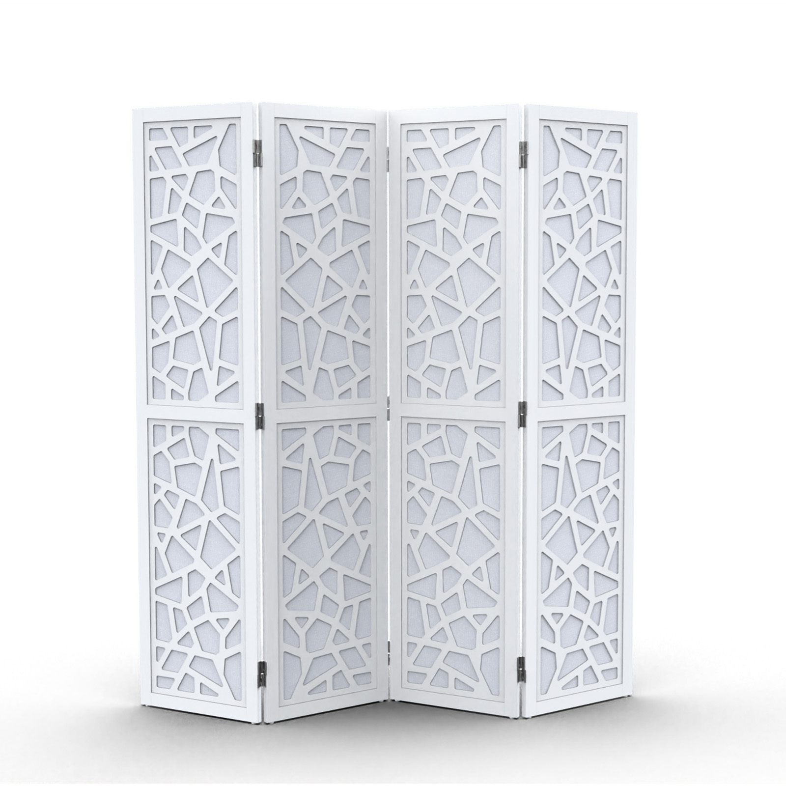 VINGLI 70'' H Room Divider, Non-woven Fabric Privacy Screen, Indoor Partition Wall Dividers, Freestanding Hinged Space Separator with Modern Unique Pattern