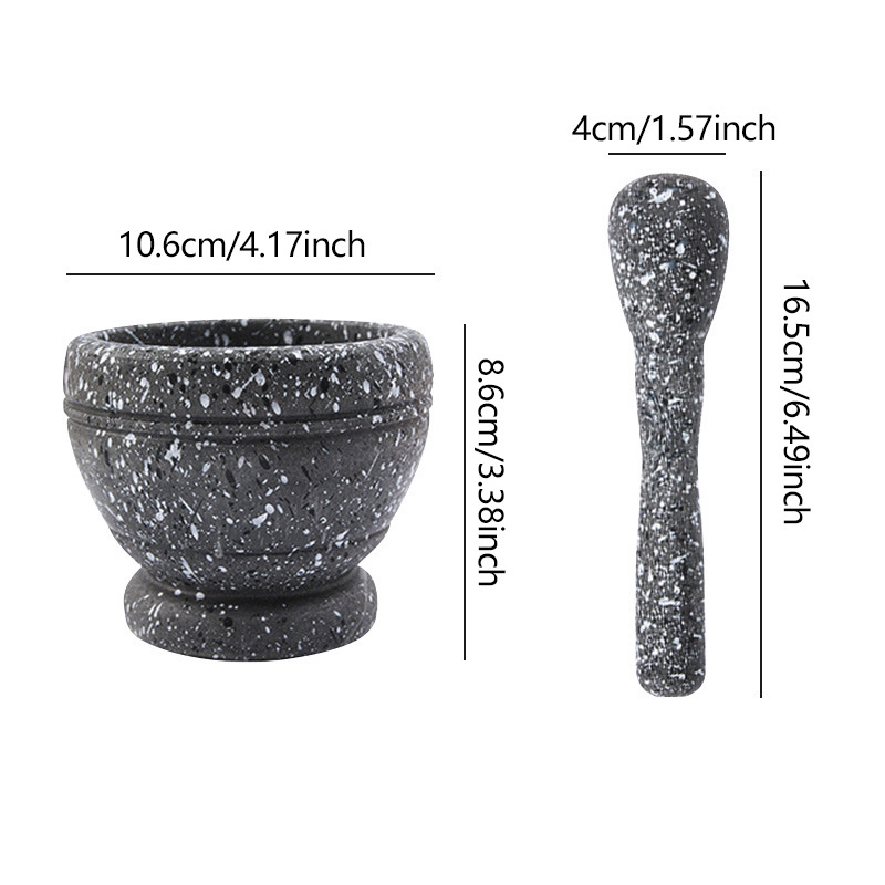 1 set multifunctional grinding bowl garlic mincer and pepper grinder for kitchen and   ideal for grinding herbs   and seasonings in home and restaurant use
