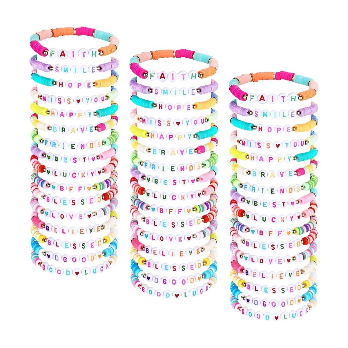 

24 Pcs Random Style Bracelet Set Adjustable Stretch Beaded Bracelets Swift Bracelet Preppy Heishi Surfer Bracelets Set For 13 13 13 13 13 13 13 13 Party Concert