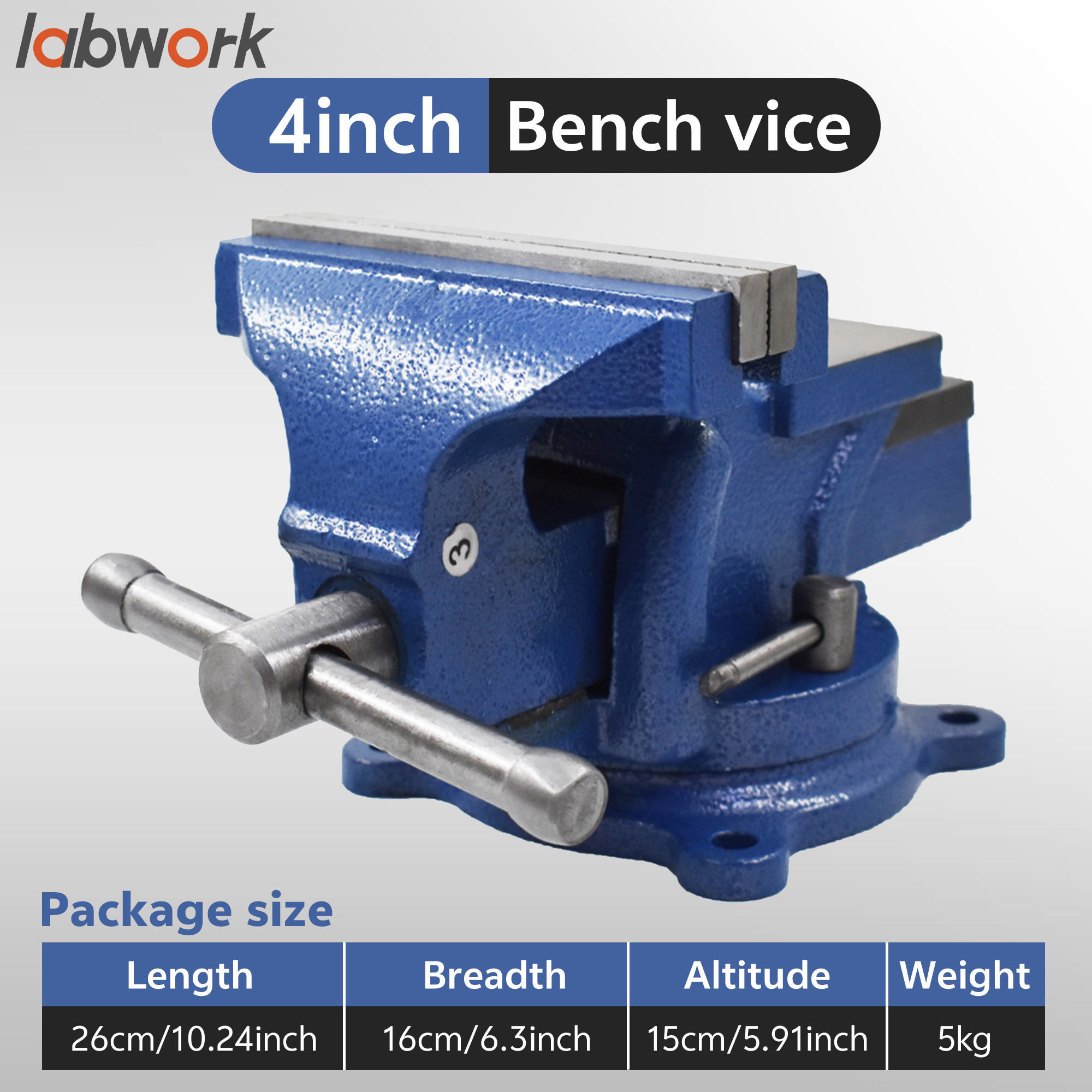 

4 Inch Heavy Duty Bench Vise With Swivel Base For Woodworking, Home Shop