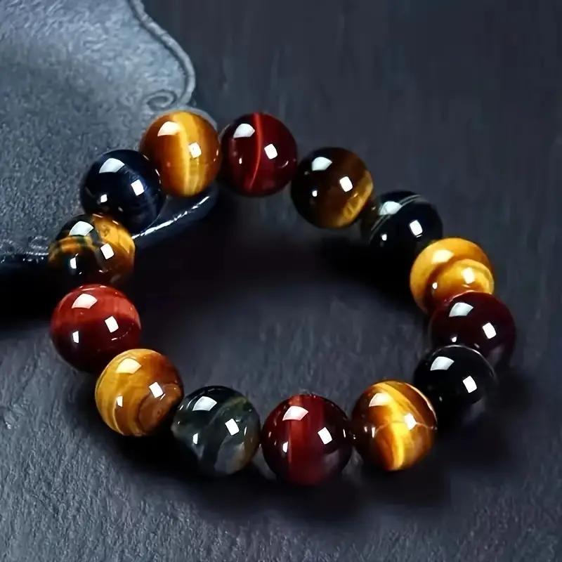 

Adjustable 8mm Tiger Bracelet - Charm, , Gift For Men And Women, Ideal For Autumn And Winter
