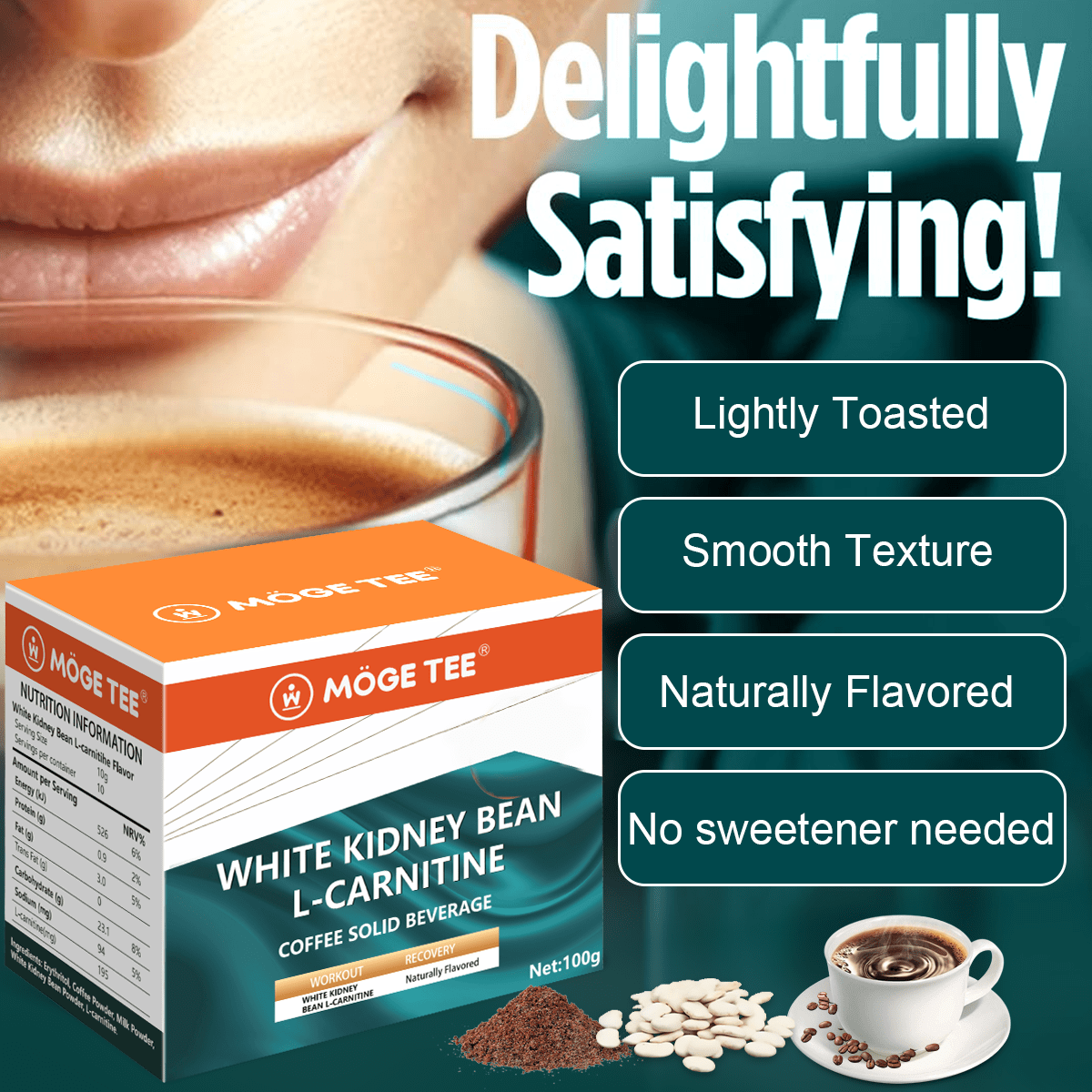 can you put l carnitine in coffee L-carnitine White Kidney Bean Black Coffee Freeze-dried Satiety Strong  Speed Up Metabolism 2g*20 Bags/box