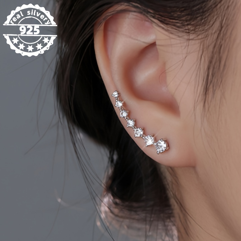 

S925 , Elegant Ear , Italian -star Earrings, Hypoallergenic, Suitable For Party Banquet