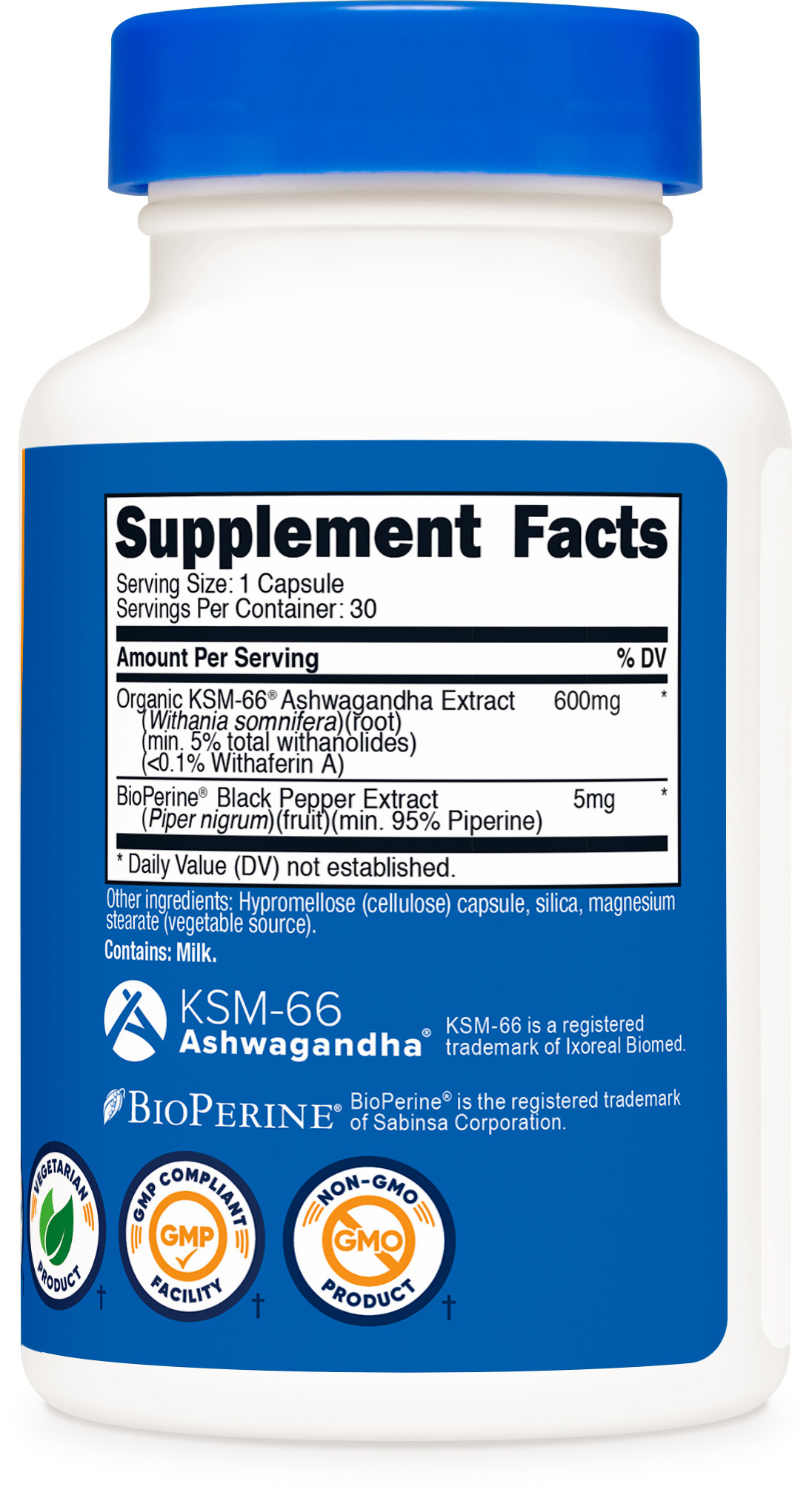 ksm 66 capsules 600mg per serving 30 capsules   ashwagandha supplement for men women details 1