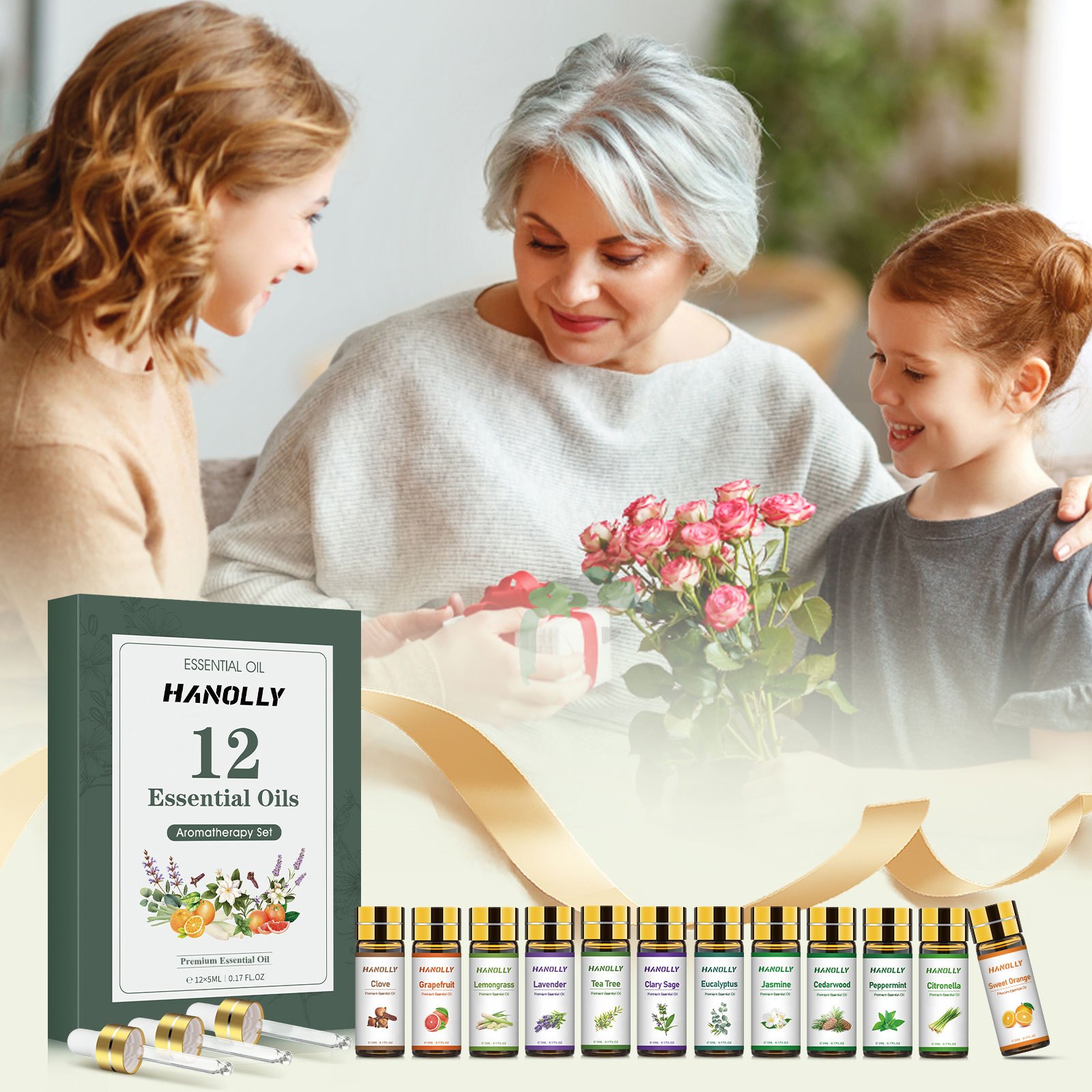 TEMU Essential Oils Set - 12 Pcs Essential Oil Kit For Diffuser For Home, Aromatherapy - Premium Aromatherapy Diffuser Oils Set