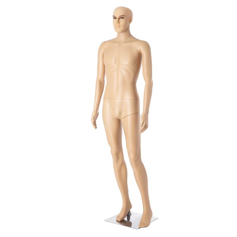 SEGAWE 73" Full Body Male Mannequin - Adjustable Dress Form With Metal Base - Black