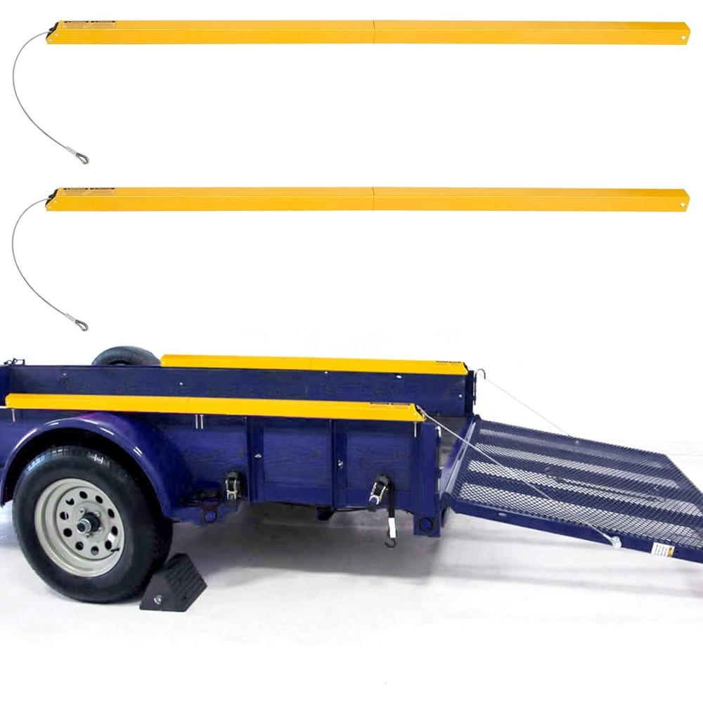 TEMU 2-sided Assist System Tailgate Utility Trailer Gate&ramp W/ 12 To 24 Inch Height Side Rail 4 To 6 Feet Height Ramp Trailer Tailgate Ramp Lift Assist System 400 Lbs Load Capacity