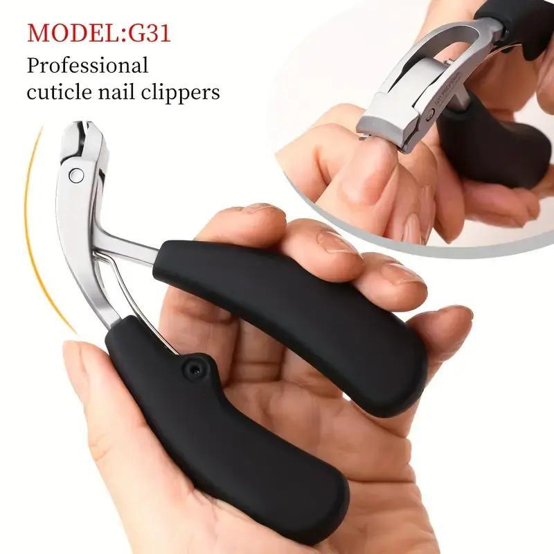 

1pc Professional Nail Clipper G31, Heavy Duty Toenail Cutter, , Long Handle, , Stainless Steel Blade, Suitable For Men And Elderly, Wide Opening, Sharp