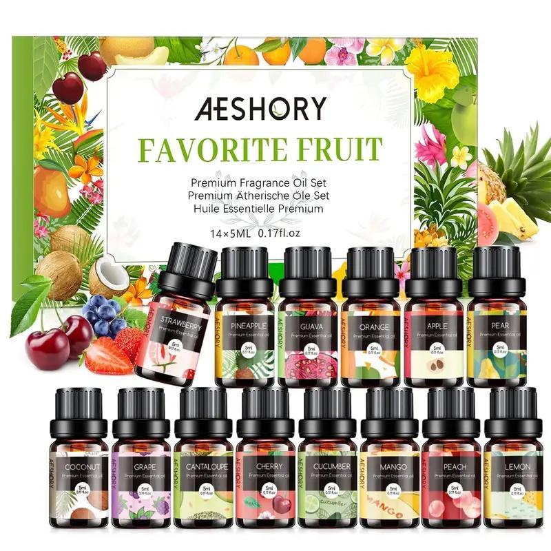 

Essential Oils Set - 14x5ml Fragrance Oil For Diffusers, Candle Making - Perfect Gift For Women, Friends, Mother, Family