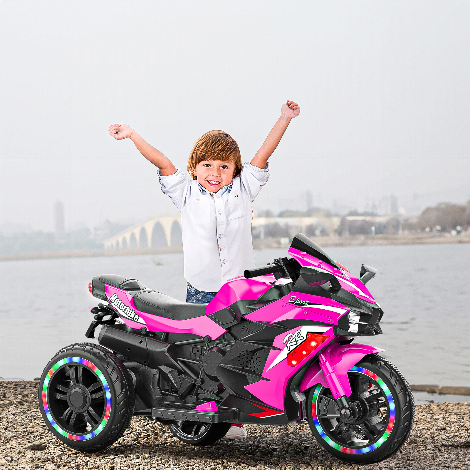 Battery Powered Pink Kids Dirt Bike Pink Little Kids Riding Dirt