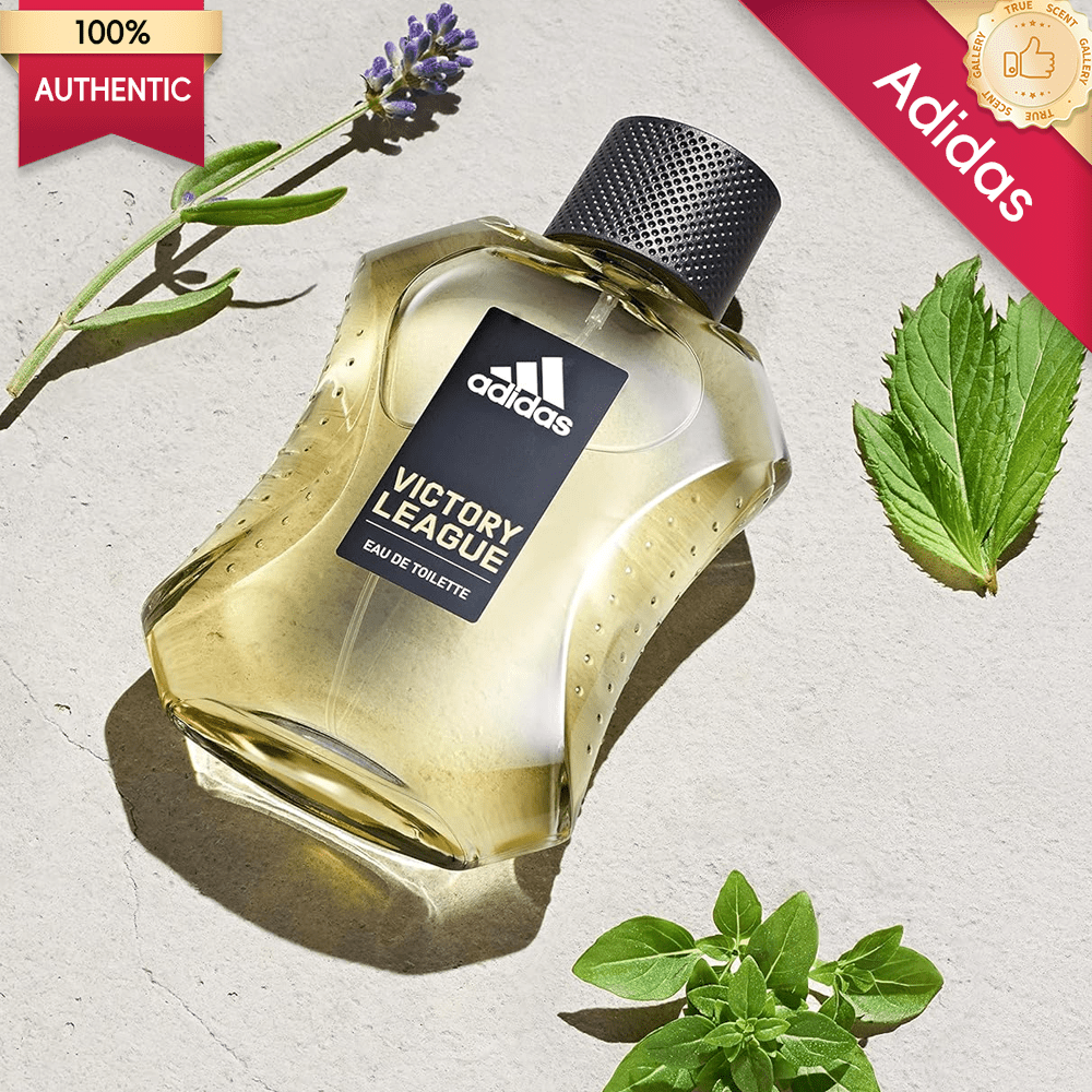 adidas Victory League Eau de Toilette Spray for Men, 3.4 Oz / 100 ml, Energizing Fresh Fougère, Clean & Team-Ready Scent, Sport Triumph