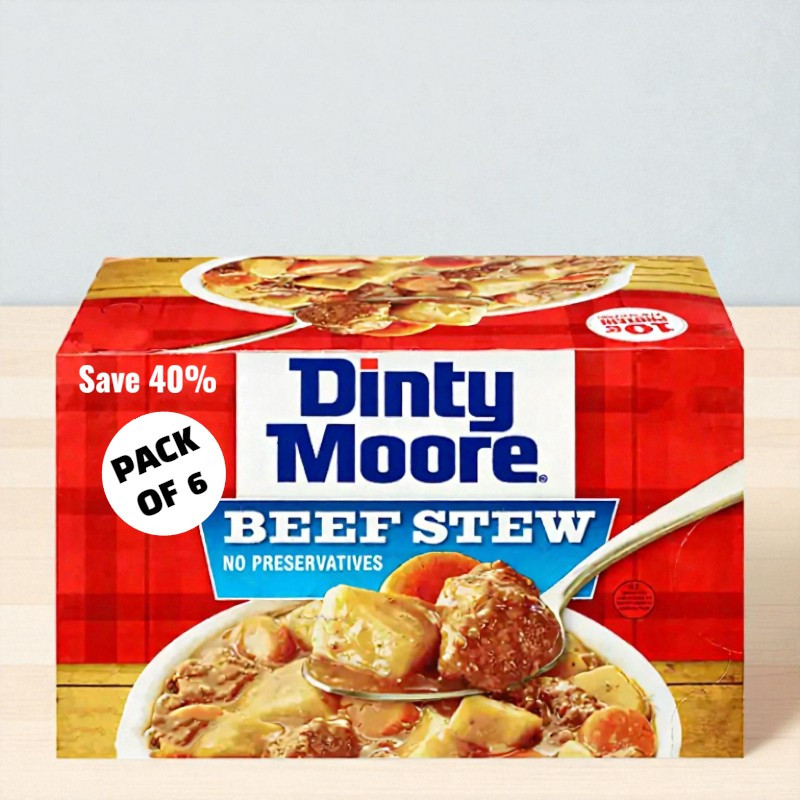 TEMU 6 Pack - Dinty Moore Beef Stew, Hearty Beef Stew With Tender Beef, Potatoes, And Carrots