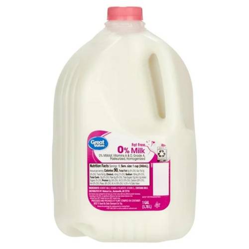 milk 1 gallons 128 fl oz each fresh pasteurized milk combo plastic jugs 2 count free shipping high protein rich dairy beverage for breakfast smoothies