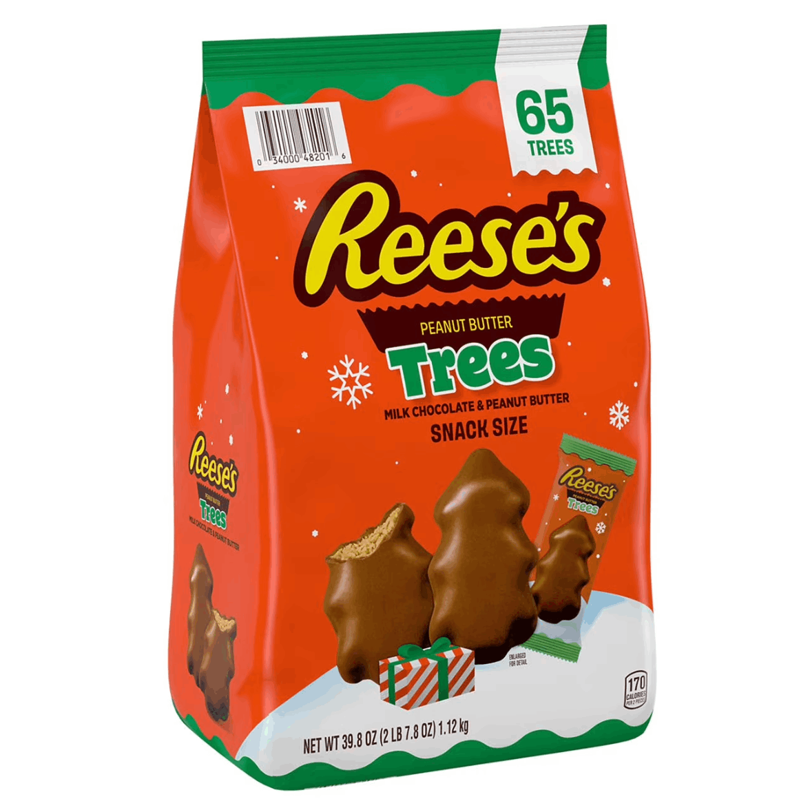 TEMU Reese's Christmas Party Snack Reese's Christmas Milk Chocolate Peanut Butter Trees, 65 Pcs.
