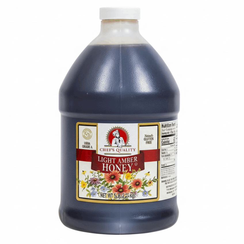 Kvalita šéfkuchára - svetlý jantárový med - 5 libier