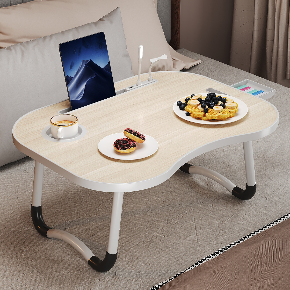 Ultra Large Portable Laptop Bed Table Multi Functional Tray