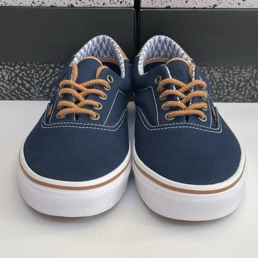    lace up sneakers us mens size navy brown