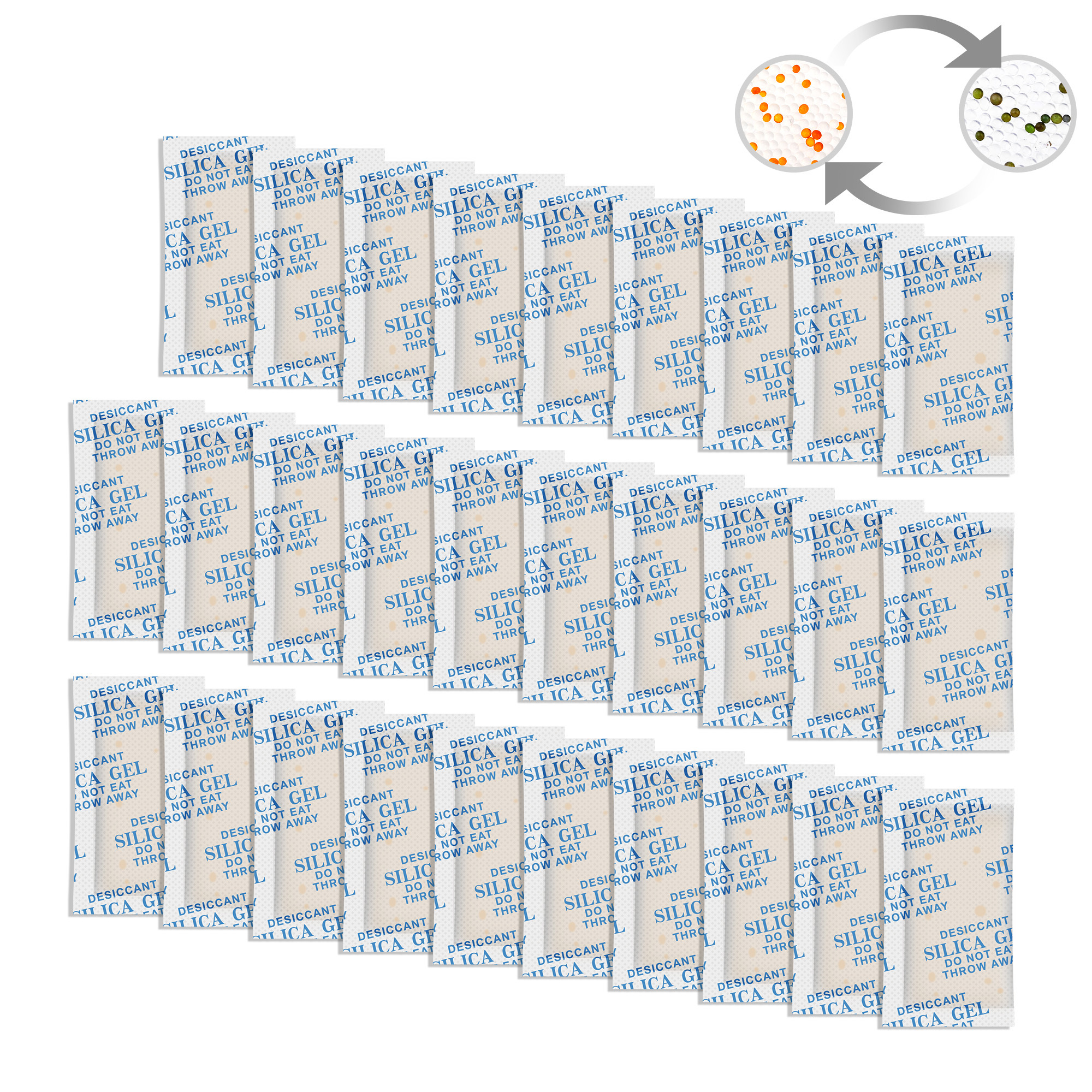 29 packs   silica gel packets indicating desiccant dehumidifier moisture absorbing bags