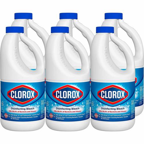 bleach regular 43 oz bottle 6 carton