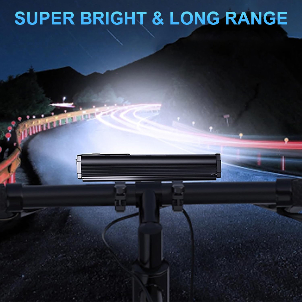   led bike light usb rechargeable bicycle headlight bike headlight bike headlight with power display mtb off road cycling commuting