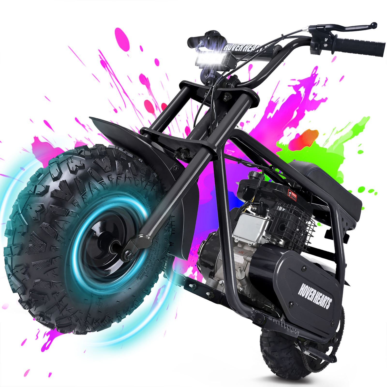 99cc 4-stroke Adult Mini Bike For Explorers, Gasoline-powered Mini Off-road Bike MotocrossUtility Motorcycle,with LED Headlight, Up to34.5KM/H, Max 200LBS,Offroad Vehicle, Adventure Seekers, Motorcycle Lovers - Image 12
