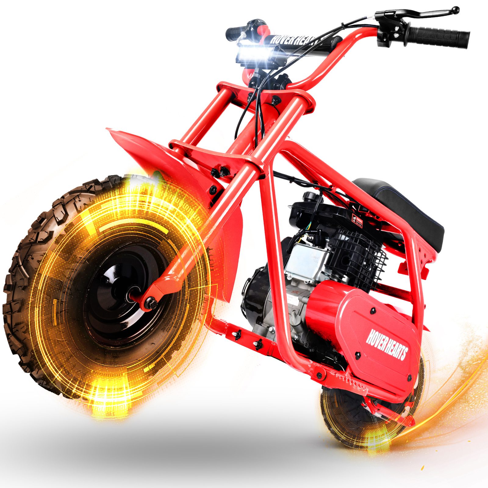 99cc 4-stroke Adult Mini Bike For Explorers, Gasoline-powered Mini Off-road Bike MotocrossUtility Motorcycle,with LED Headlight, Up to34.5KM/H, Max 200LBS,Offroad Vehicle, Adventure Seekers, Motorcycle Lovers - Image 10