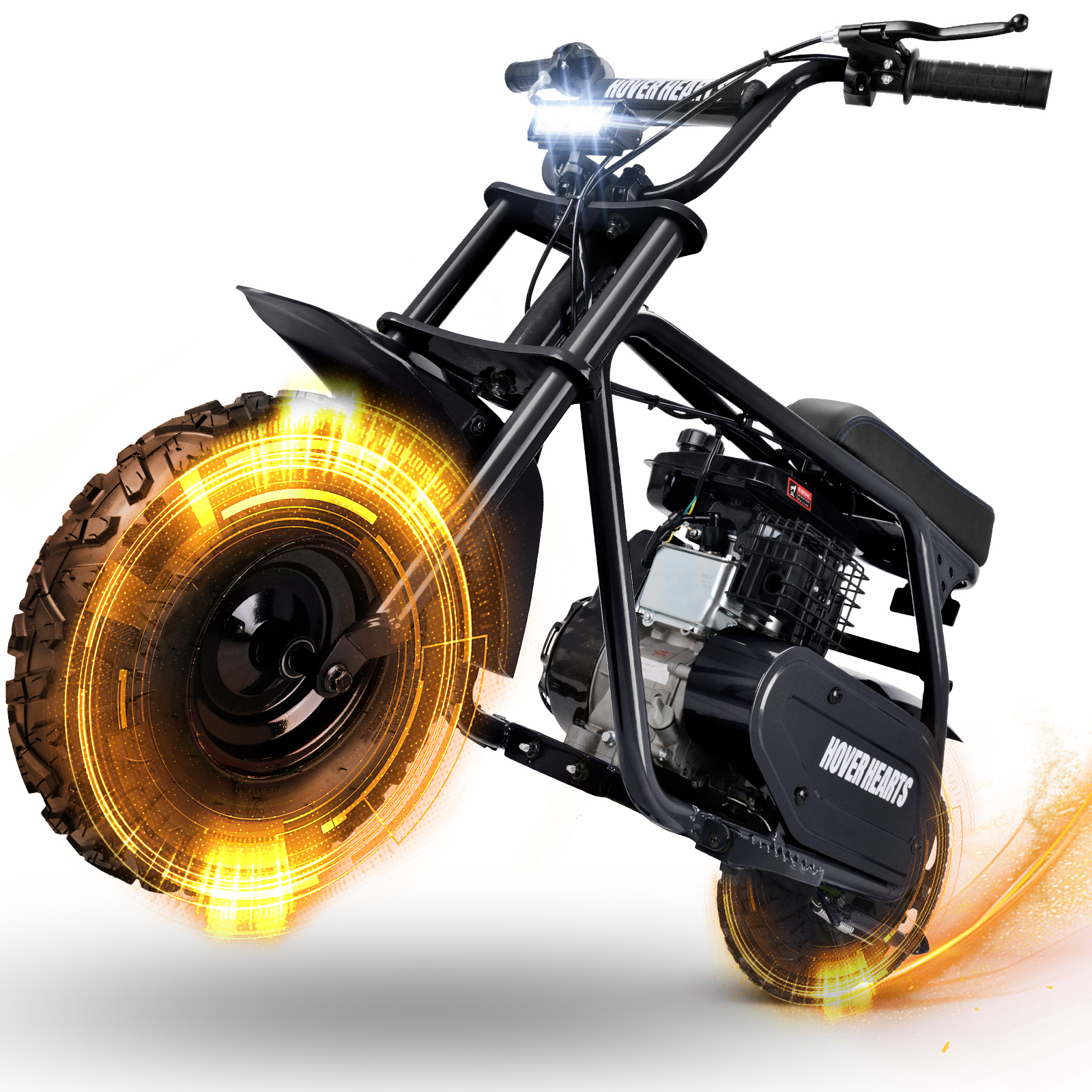 99cc 4-stroke Adult Mini Bike For Explorers, Gasoline-powered Mini Off-road Bike MotocrossUtility Motorcycle,with LED Headlight, Up to34.5KM/H, Max 200LBS,Offroad Vehicle, Adventure Seekers, Motorcycle Lovers - Image 2