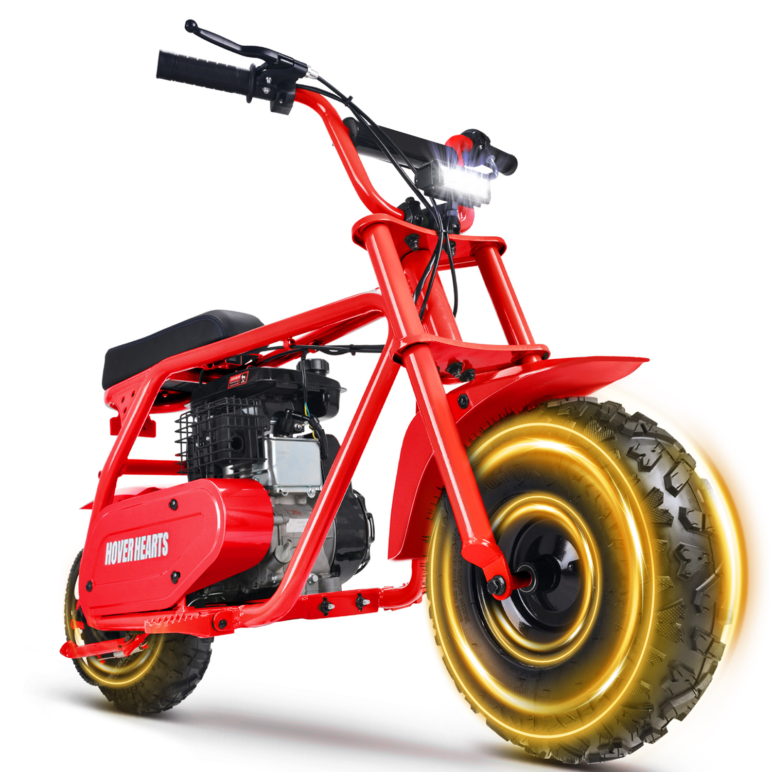 99cc 4-stroke Adult Mini Bike For Explorers, Gasoline-powered Mini Off-road Bike MotocrossUtility Motorcycle,with LED Headlight, Up to34.5KM/H, Max 200LBS,Offroad Vehicle, Adventure Seekers, Motorcycle Lovers - Image 4