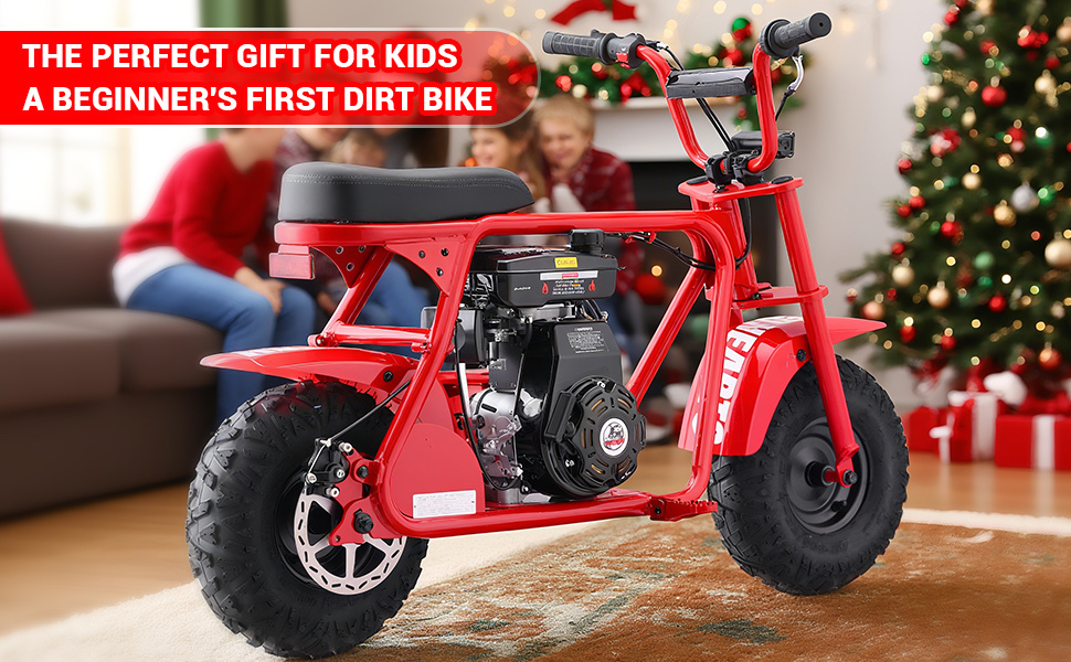 99cc 4-stroke Adult Mini Bike For Explorers, Gasoline-powered Mini Off-road Bike MotocrossUtility Motorcycle,with LED Headlight, Up to34.5KM/H, Max 200LBS,Offroad Vehicle, Adventure Seekers, Motorcycle Lovers