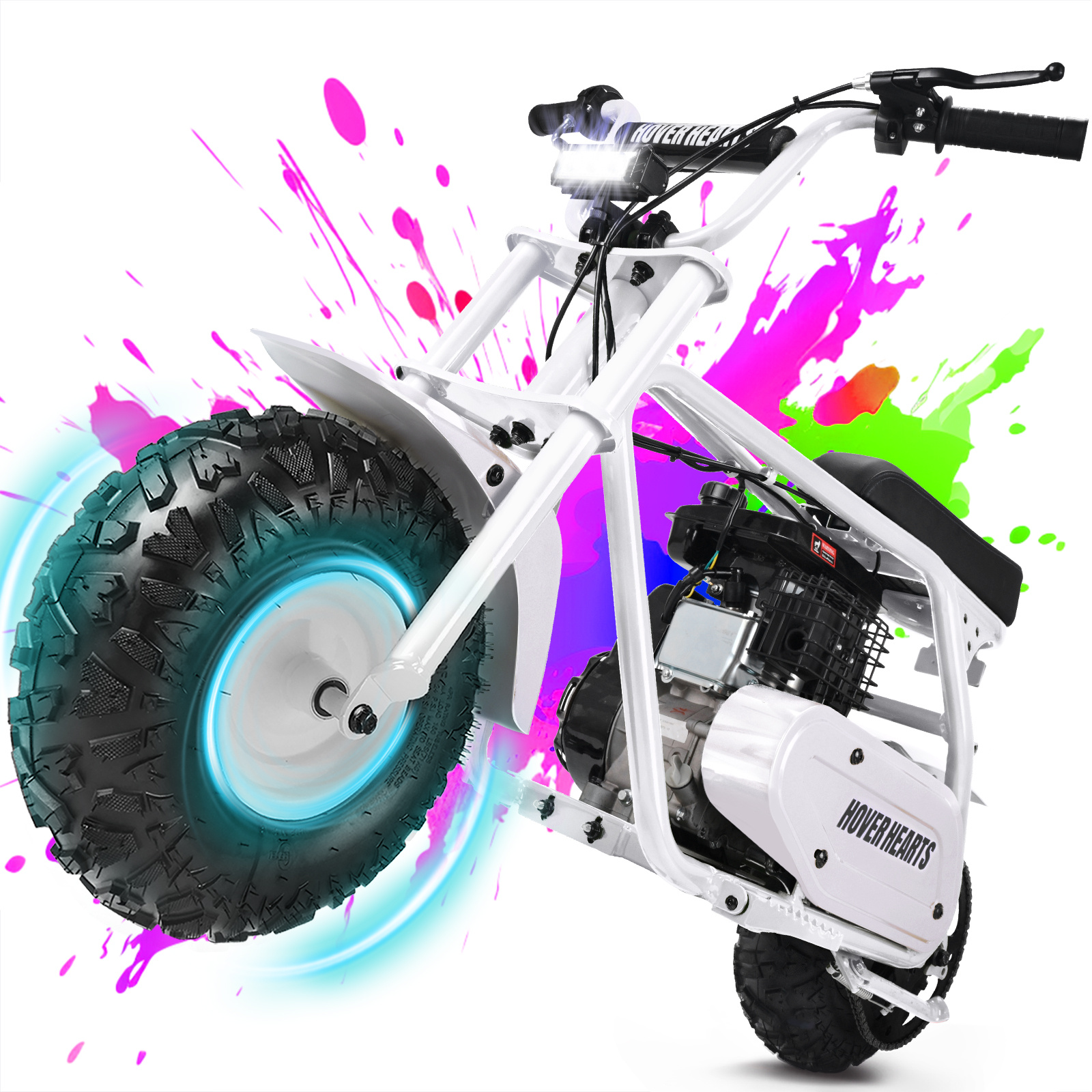 99cc 4-stroke Adult Mini Bike For Explorers, Gasoline-powered Mini Off-road Bike MotocrossUtility Motorcycle,with LED Headlight, Up to34.5KM/H, Max 200LBS,Offroad Vehicle, Adventure Seekers, Motorcycle Lovers - Image 17