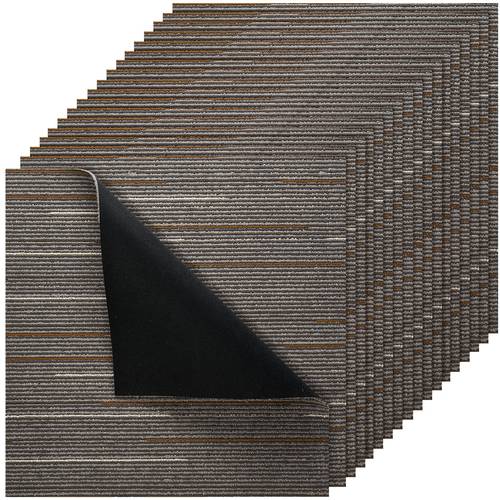 carpet tiles reusable 20x20 inch 24 pcs modular carpet square rug commercial floor soft padded for seamless cover 66 6sq ft easy diy replacement for living room bedroom indoor multicolor dark brown