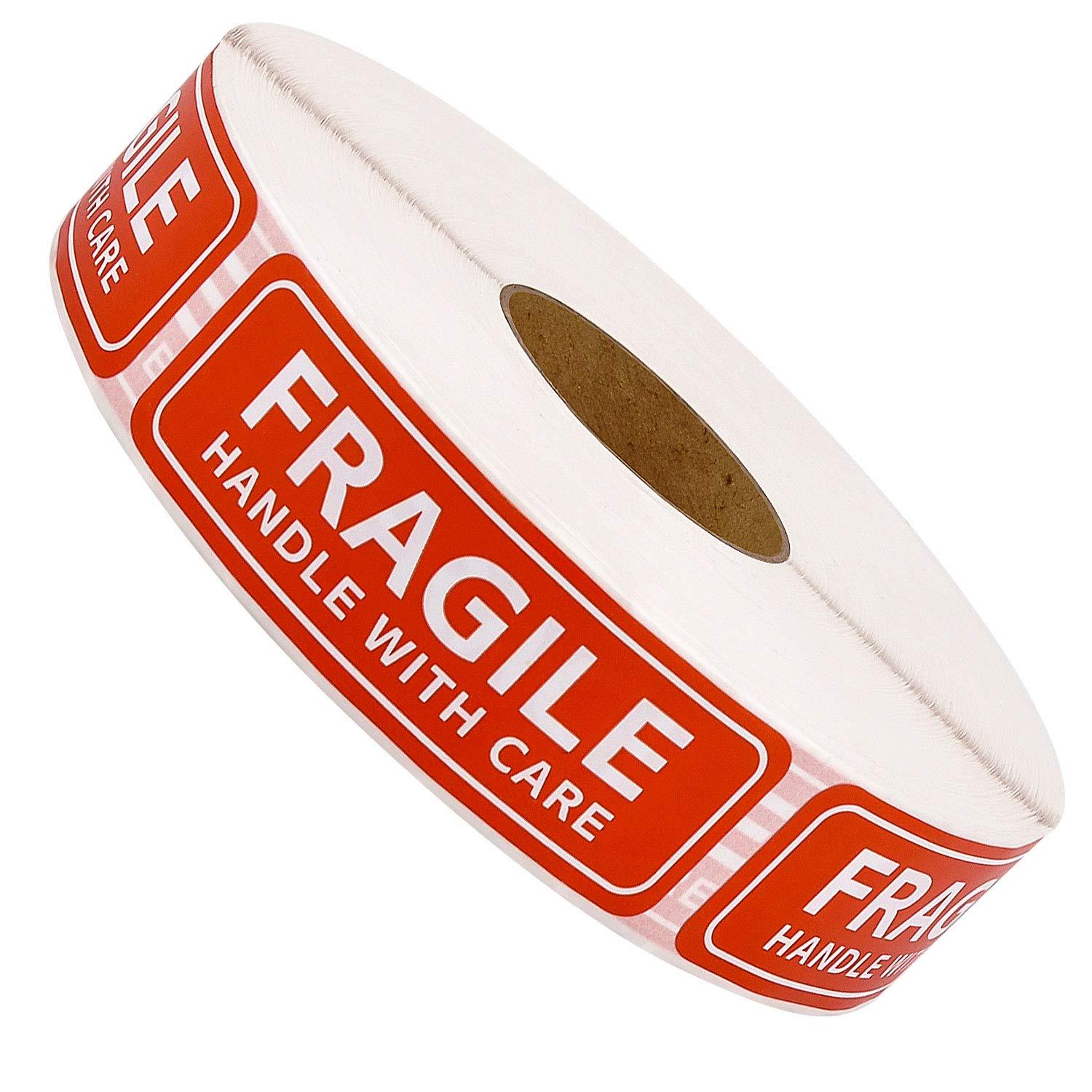 TEMU Fragile Stickers - 1"x 3" Strong Adhesive Fragile Labels 1 Roll/1000 Labels (handle With Care, Fragile) Stickers For Shipping And Moving