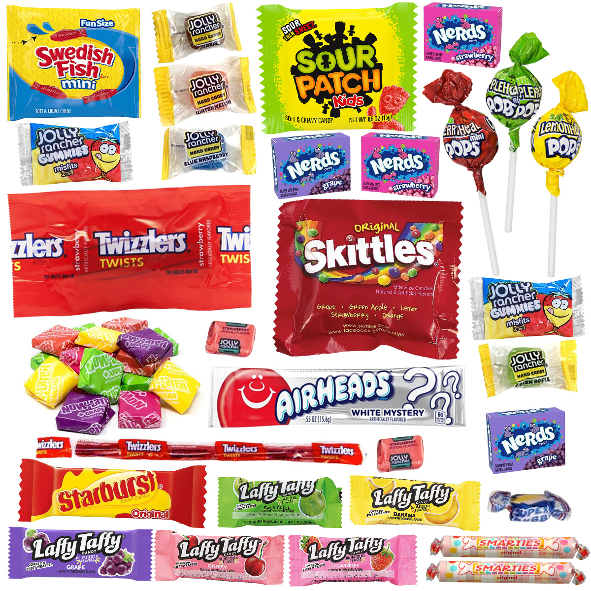 Assorted Bulk Candy Individually Wrapped, Party Candy Variety Pack