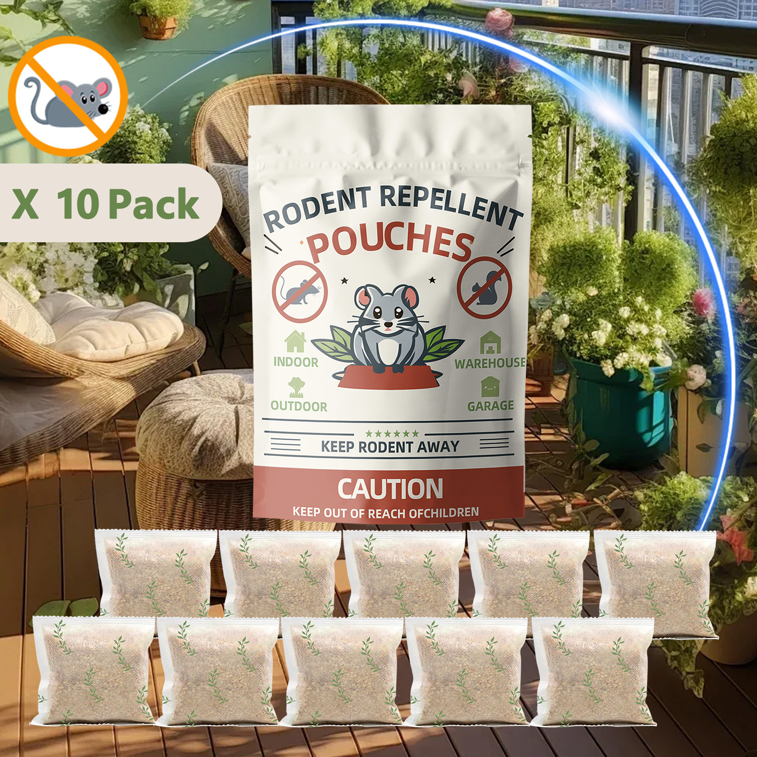 TEMU Rodent Repellent, Mouse Repellent Pouches, Mice Repellents Indoor, Rat Repellant For House, Mouse Deterrent Outdoor, Rodent-repelling Pouches, Natural Peppermint To Mice And Rats-10pc