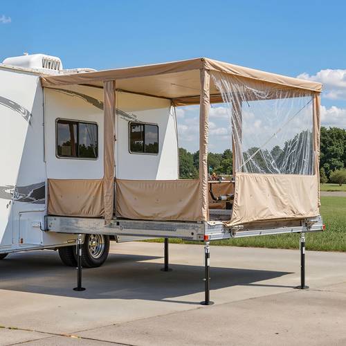 rv slide out support jack 2 pcs slide out leveling jack powder coated steel support jacks for travel trailer supports up to 1000lbs adjustable from 21 3 inch to 48 inch
