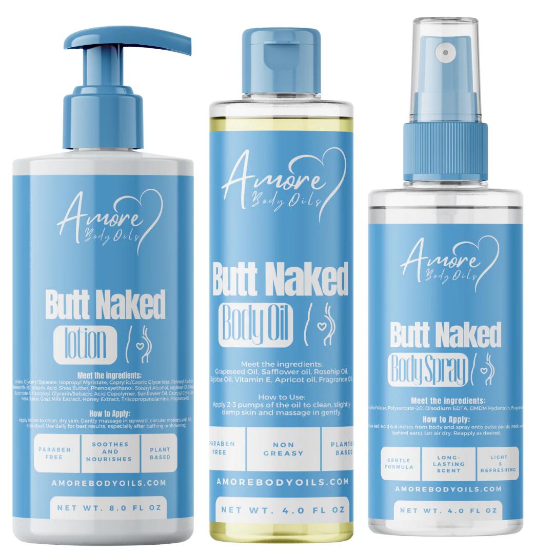 TEMU Naked - Body Oil + Lotion + Body Spray Bundle