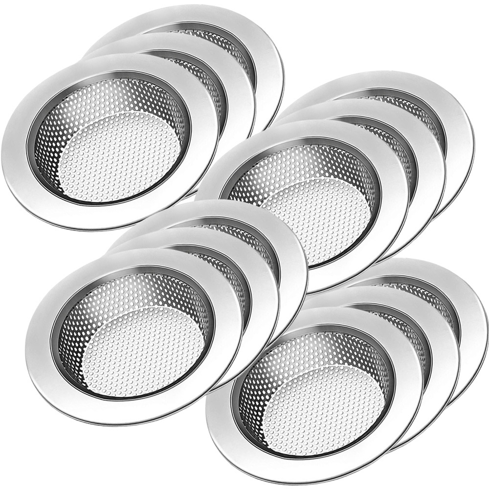 TEMU 12 Pack Stainless Steel Universal Kitchen Sink Strainer, Sink Drain Protection, For Draining Vegetables And Fruits