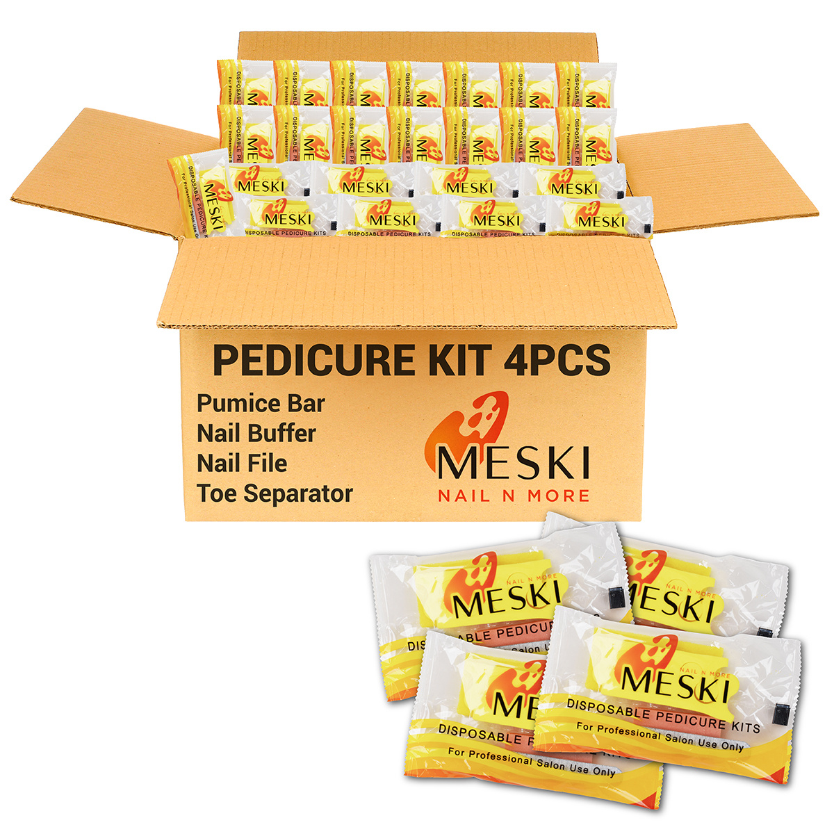 Temu – TEMU Disposable Pedicure Kits – Nail Buffer, Sponge, Toe Separator & File Set For Professional Salon And Home Use