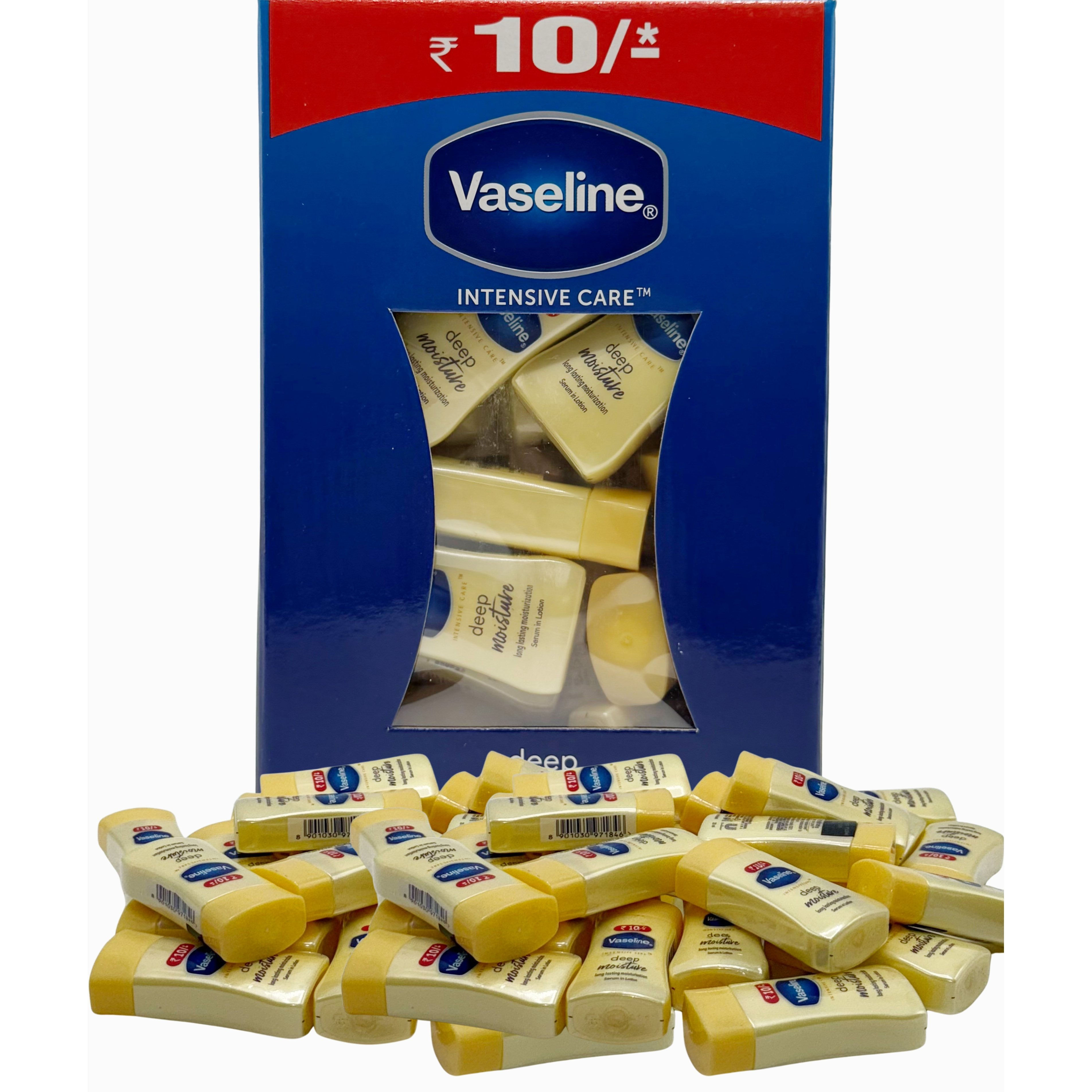 TEMU 24 Count Vaseline Travel Moisturizer, Bulk Pack, Deep Moisture Moisturizing Lotion, Face And Body Moisturizer For Dry Skin, 20 Ml