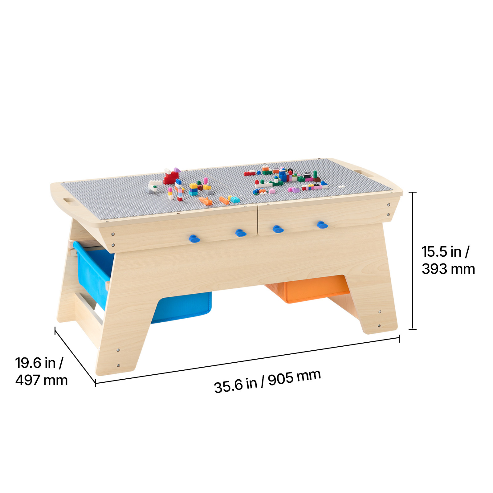 VEVOR Kids Wooden Activity Table 32*24*20inch / 36*19*15inch Multi-Purpose Activity Play Table with Storage